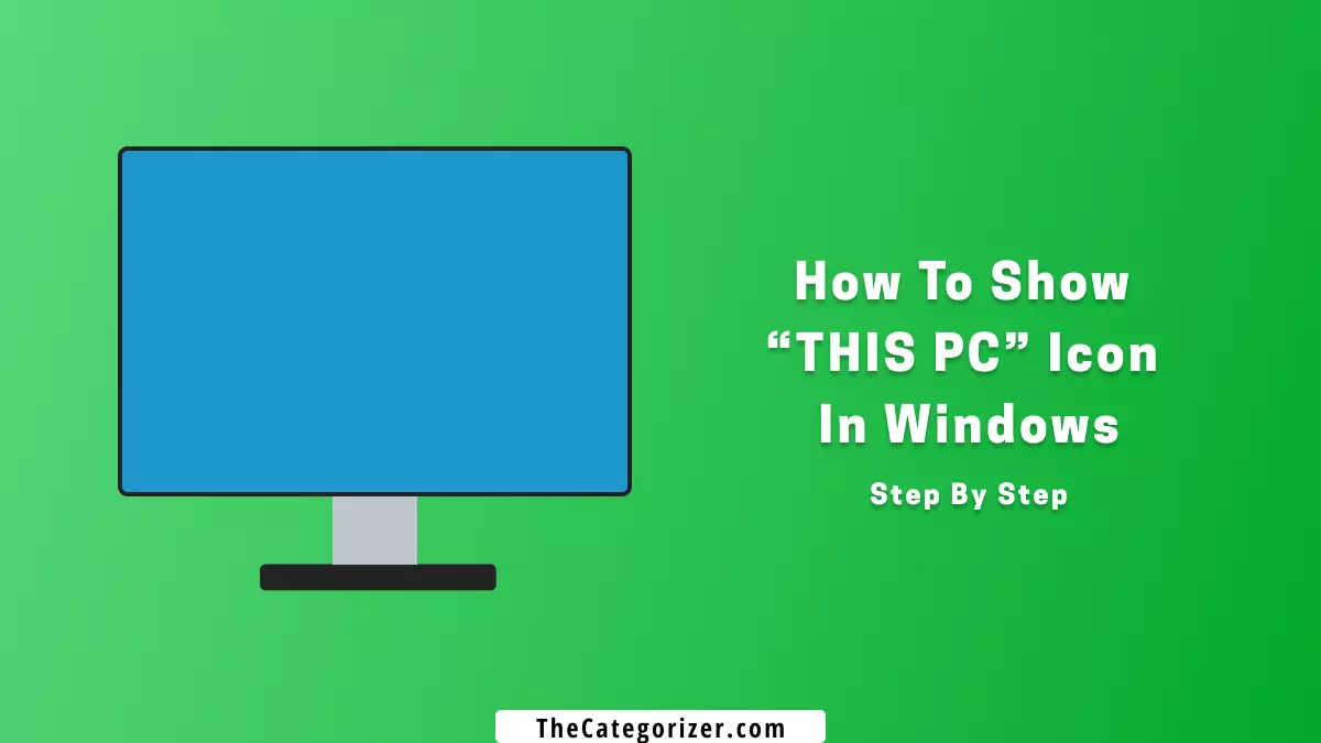 how to show this pc icon or my computer icon in windows 11