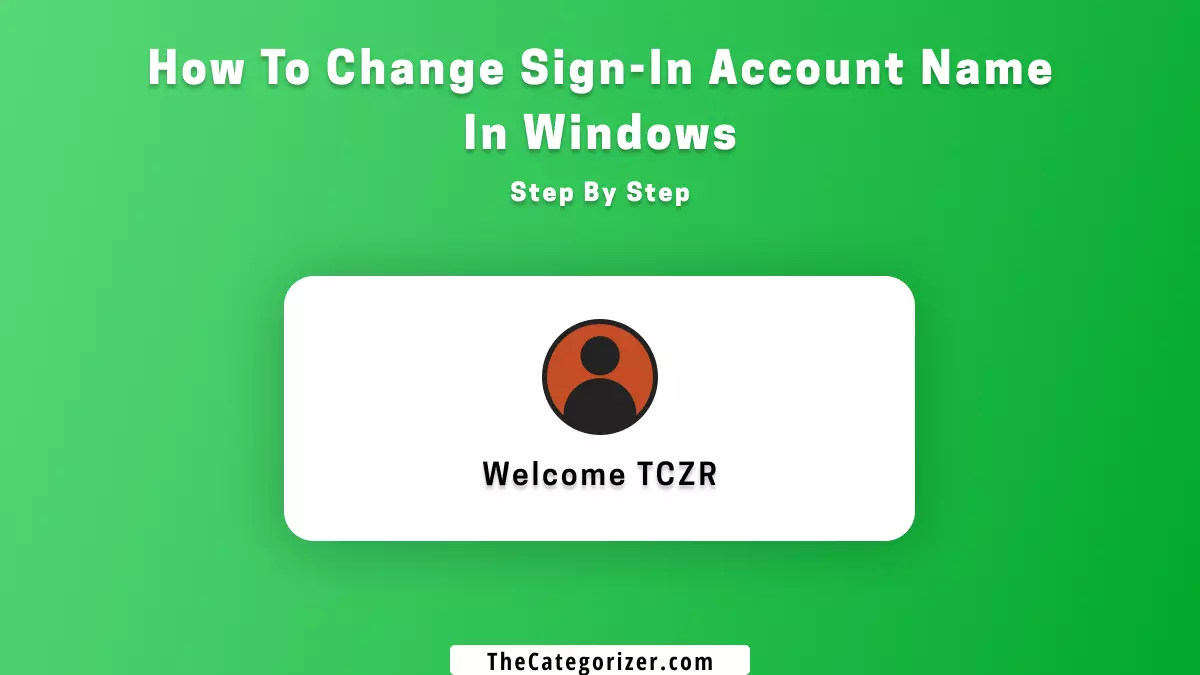 how to change sign in account name in windows