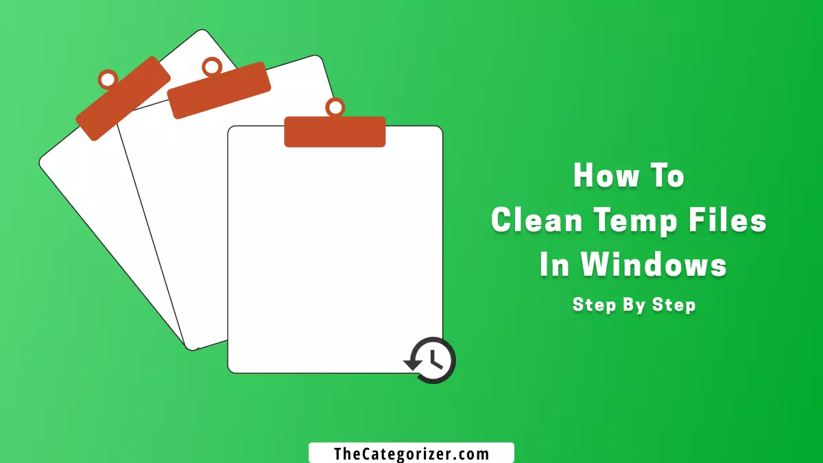 how to clean temp files in windows