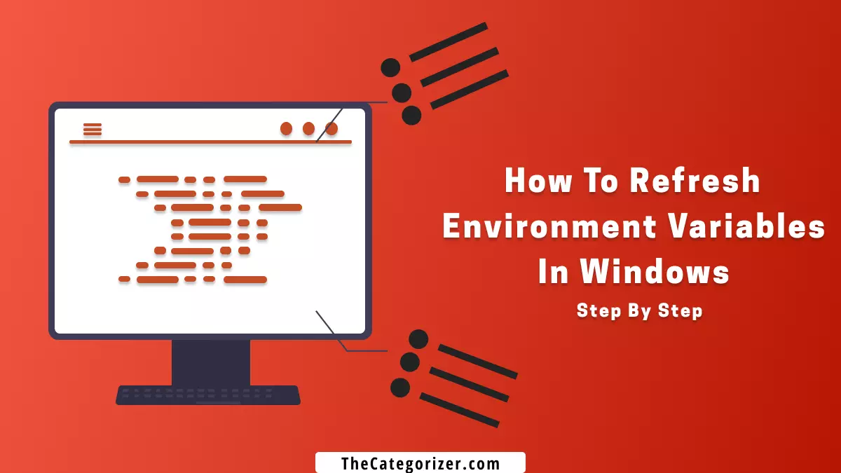 how to refresh environment variables in windows