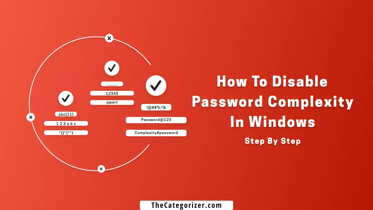 how to disable password complexity requirements in windows