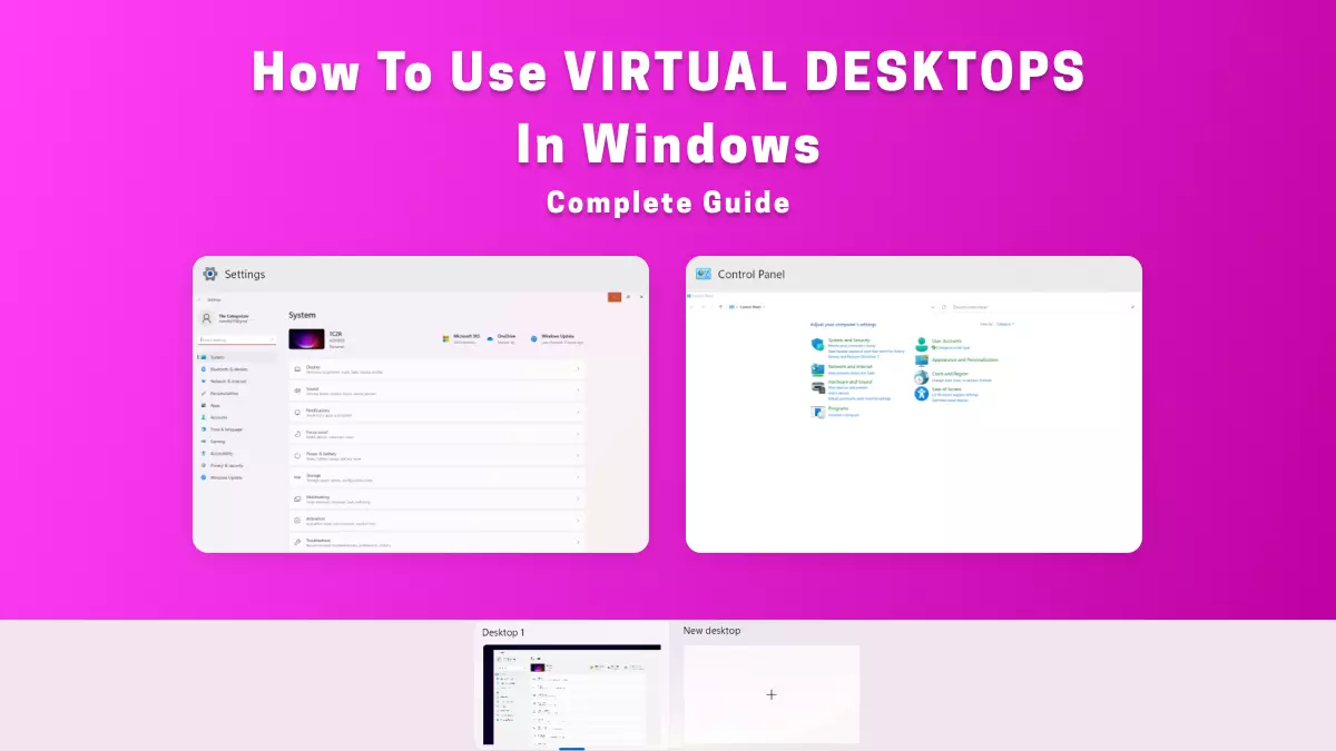 how to use virtual desktops in windows