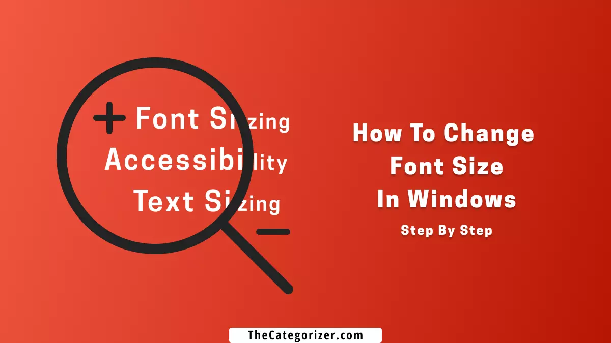 how to change font size in windows
