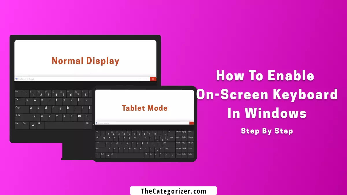 how to enable on-screen keyboard in windows