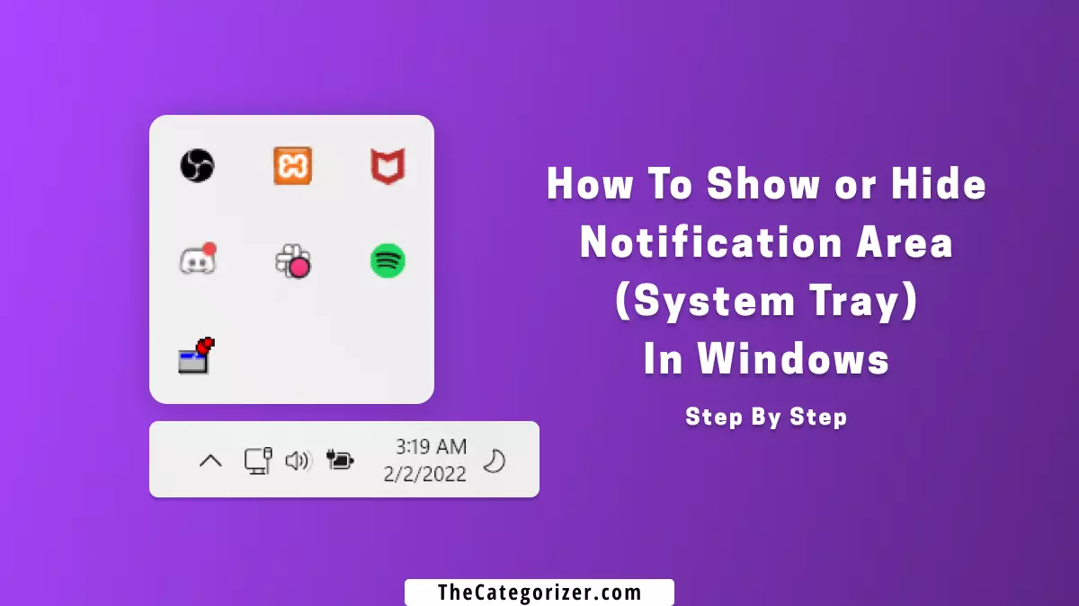 how to show or hide system tray icons in windows