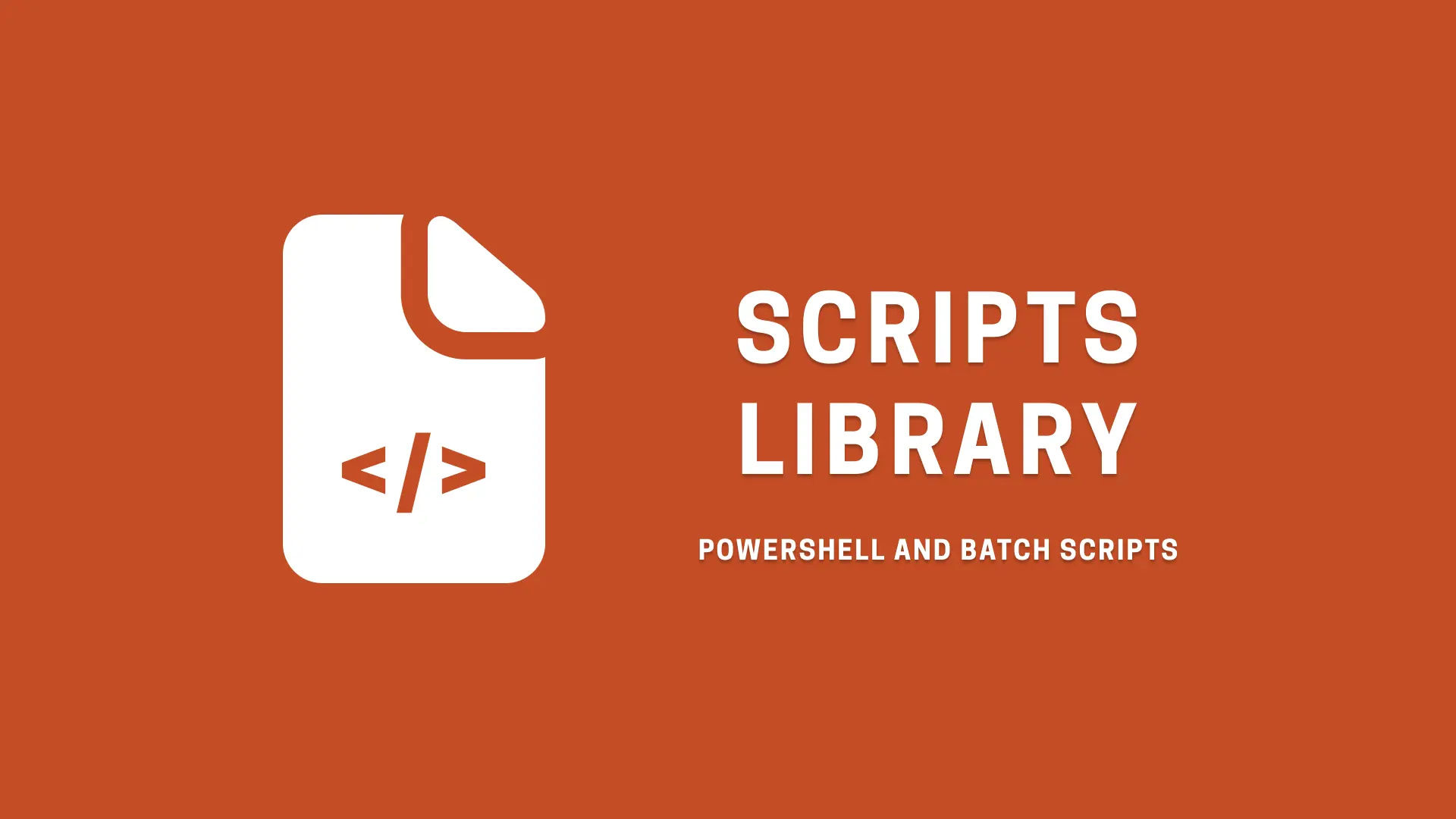 scripts library for powershell and batch scripts - thecategorizer